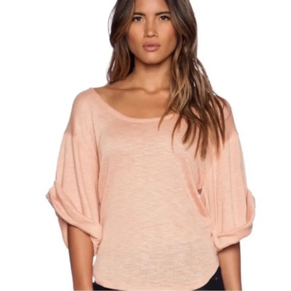 Free People Tops - Free People Peach Short Sleeve Tee